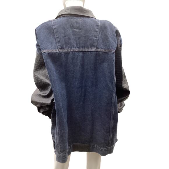 Dapper Dan VTG Authentic 90s Denim Leather Jacket US Size 3X - Picture 7 of 7